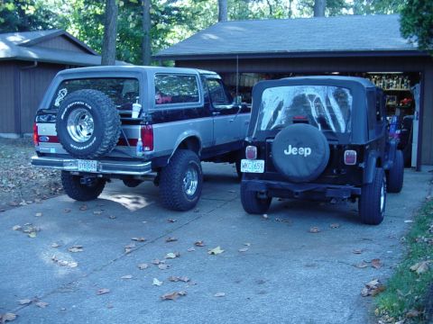 1995 Jeep Wrangler - Kinda lookin' small next to Tim's Bronco