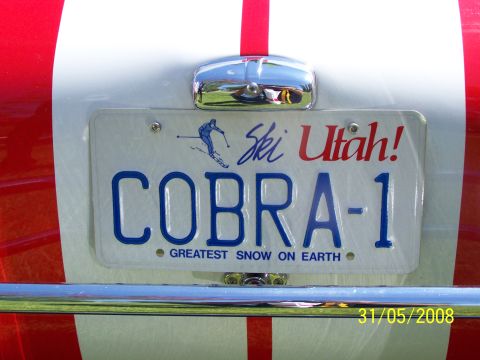 1972 Ford Ranchero - Car with custom license plate 'COBRA-1' from Utah, photographed in 2008.
