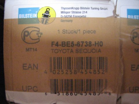 2002 Toyota Sequoia - This document shows part information for a Toyota Sequoia, but does not display the vehicle itself.