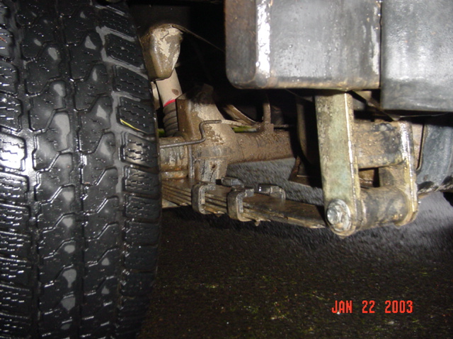 What the axle/spring looks like pre-springover