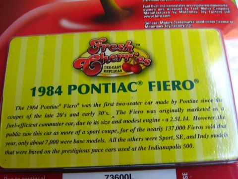 1995 Mercury Sable - Package back