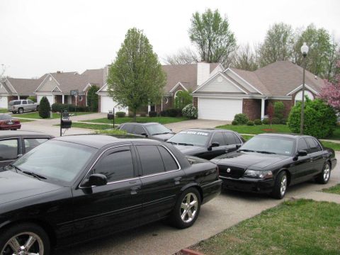 2003 Mercury Marauder - A get together at a fellow Marauder owner's house. A drive-way, and street-full of Marauders.