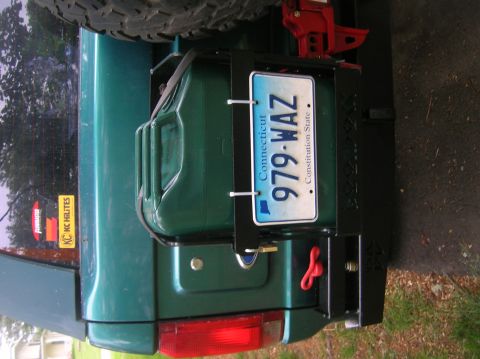 1996 Ford Bronco - This vehicle has a jerry can mounted to the rear bumper, along with a spare tire and a Connecticut license plate.