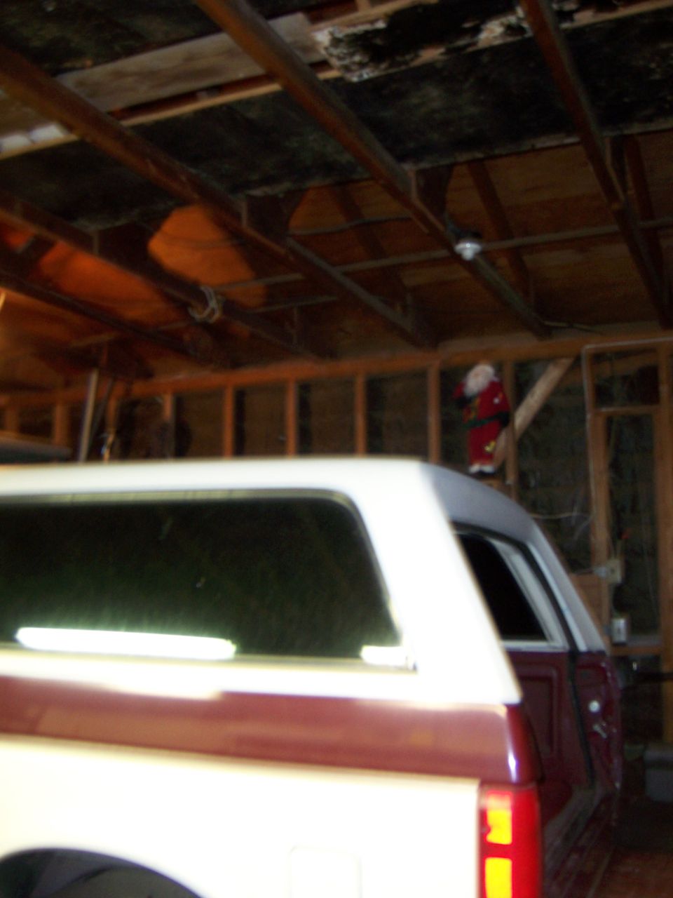 Rear of a 1991 Ford Bronco in a garage