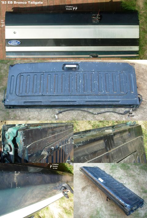 1983 Ford Bronco - Green '93 Eddie Bauer Tailgate fits all '83-96 Broncos IF THE IMAGE IS TOO SMALL, click it. Some scratches, dings, rust, & scuffs. This is…