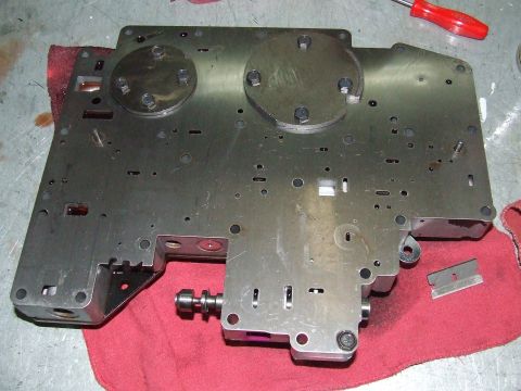 2003 Ford Crown Victoria - Valve body with top gasket removed.