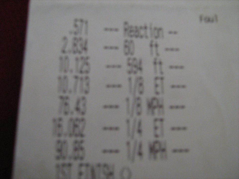 Lapeer Dragway run #3. 6-7-08