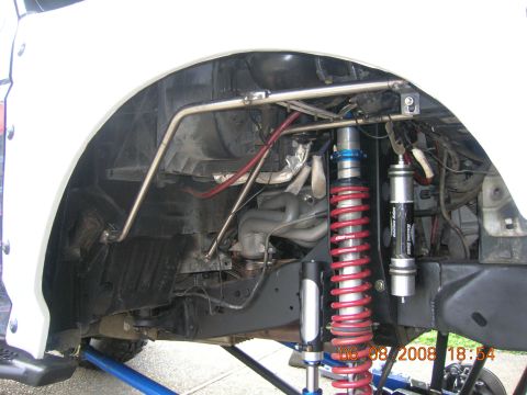 1996 Ford Bronco - Modified suspension and engine components visible in wheel well, with date stamp 06/08/2008.
