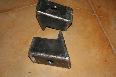 1993 Ford F-350 - The new spring perches... 2.75" tall this time.