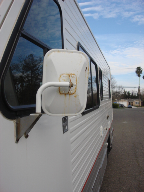 1983 Ford Bronco - The backs of the mirrors are looking bad. they have some rust. here is how the drivers side looked.