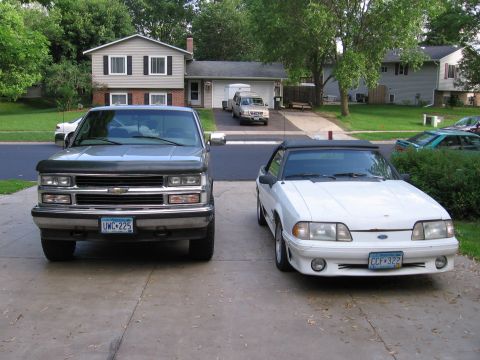1990 Ford Mustang - my whips. Now long gone! :)