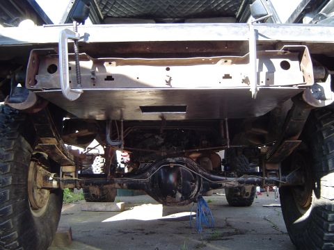 1979 Ford Bronco - Test fitting the skid plate