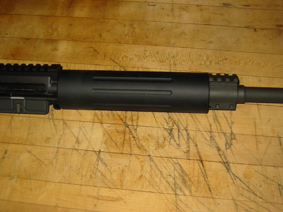 Black rifle barrel and receiver with rail system
