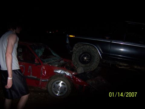 1989 Ford Bronco - running over a dodge shadow
