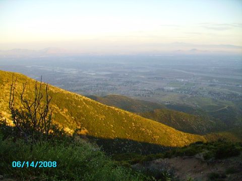 1990 Ford Bronco - A scenic view from a mountain overlooking a valley at sunset, with the date 06/14/2008 visible.