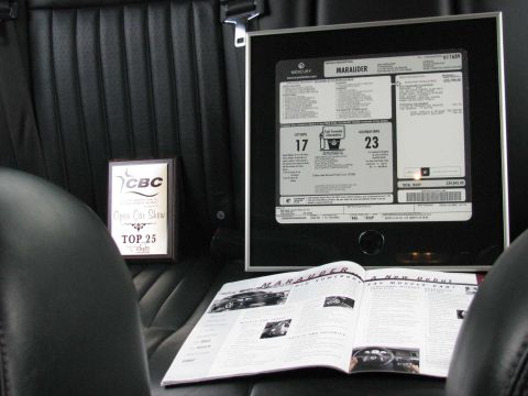 2003 Mercury Marauder - Framed window sticker.