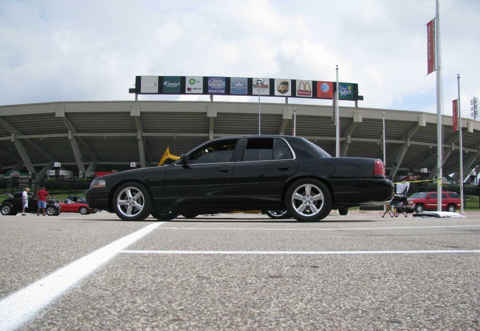 Black 2003 Mercury Marauder parked at a car show
