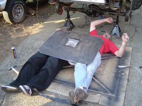 1979 Ford Bronco - The guys stuck under the skidplate
