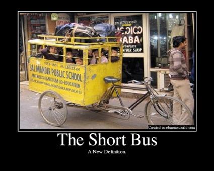 2000 Mercury Grand Marquis - A bicycle rickshaw modified to transport children, labeled as a school transport.