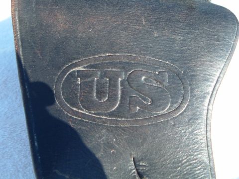 1995 Mercury Grand Marquis - Embossed US oval logo on a dark leather holster.