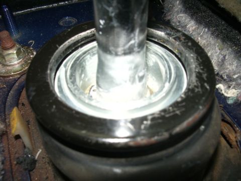 1995 Ford Probe - Gear shifter base with white grease visible, part of a short shifter install.