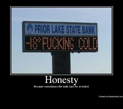 2000 Mercury Grand Marquis - A digital sign at Prior Lake State Bank humorously displays the extreme cold temperature with an expletive.