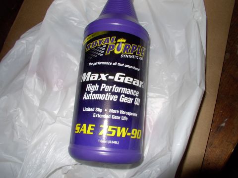 1990 Lincoln Town Car - Trying out the fully synthetic Royal Purple. Less friction and rolling resistance is the hope.