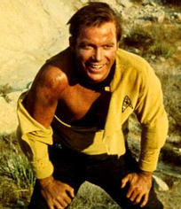 1991 Ford Crown Victoria - William Shatner as Captain Kirk in a yellow Starfleet uniform, with dirt on his face and shirt.