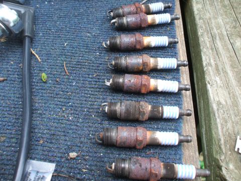 1990 Ford Bronco - old plugs....nasty...