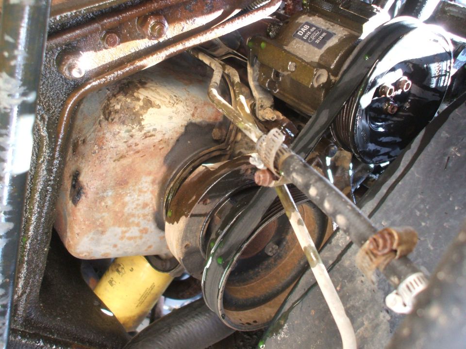 coolant all over...not good.