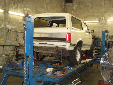 1989 Ford Bronco - on the frame jig