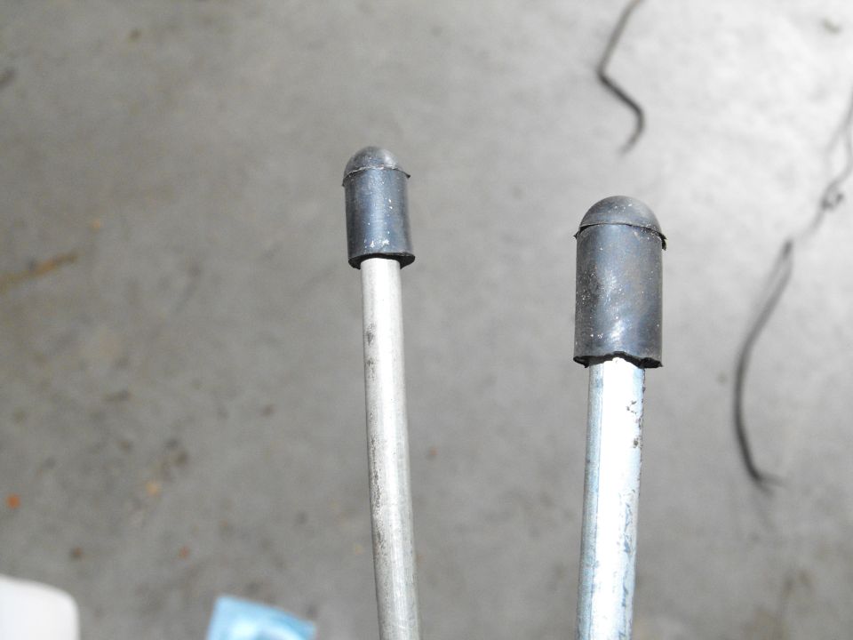Sticking the rubber vacuum plugs on both ends of the lines helps keep them clean as you install them.