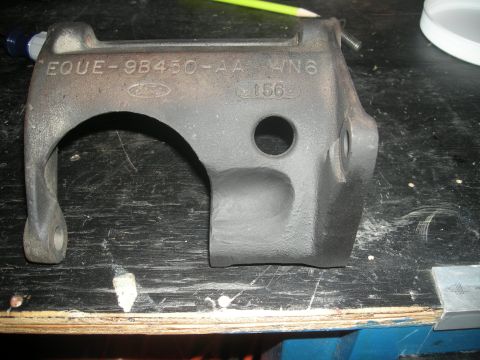 1986 Ford Bronco - Close-up of a Ford part showing casting numbers EQUE-9B450-AA WN6 156.