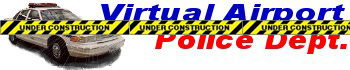 1972 Pontiac Grand Prix - Police car is partially obscured by caution tape and text reading 'Virtual Airport Police Dept.'