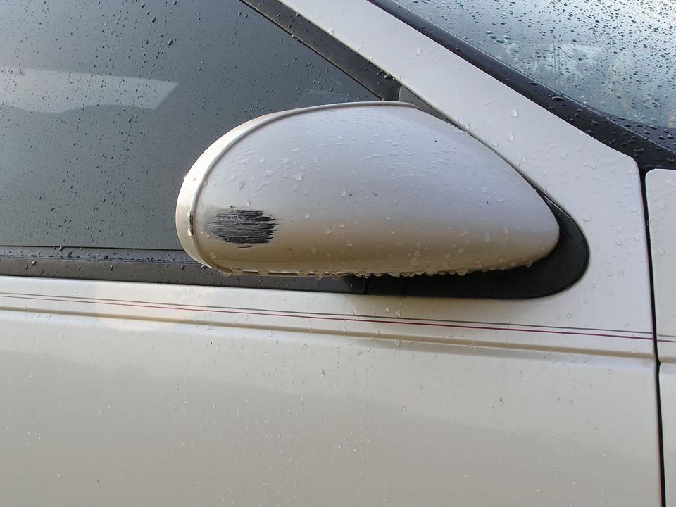 Scuff on passenger mirror that will need some attention