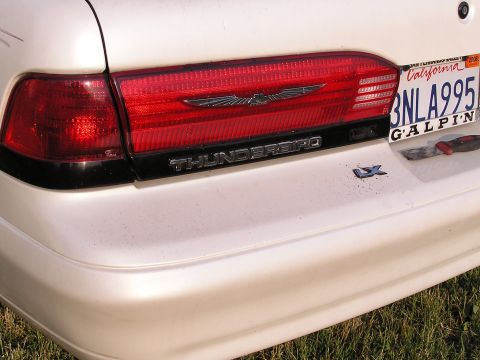 1995 Ford Thunderbird - Shaving the emblems, LX emblem is gone, Thunderbird emblem Next