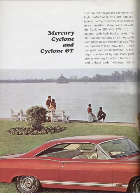 1967 Mercury Cyclone - 1967 Mercury Cyclone coupe with dual body paint stripes and unique curb moldings.