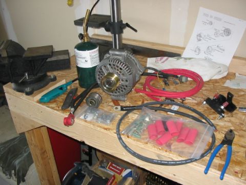 1995 Ford Bronco - lots of stuff....200A large case alt., black and red 2GA welding wire, rated 100 below to 221*, 600V (all this is from Fireguy on FSB.com),…