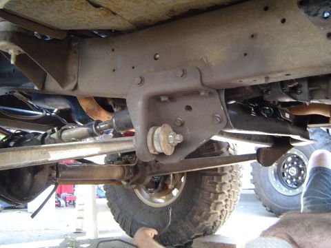 1979 Ford Bronco - Driveline is hitting the tranny crossmember very hard.