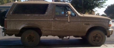 1994 Ford Bronco - This is what happens when you take a stocker through a mud hole at 30 mph!!