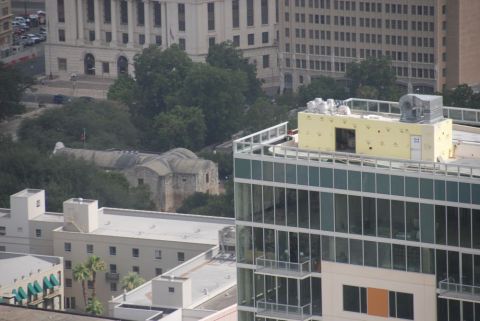 1996 Ford Bronco - View of downtown San Antonio, Texas, including the historic Alamo and surrounding urban landscape.