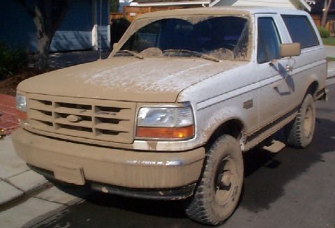 1994 Ford Bronco - I had to repleace the alternator, the air filter, flush the radiator, and get a new batterie. The wiper blades still make noises.