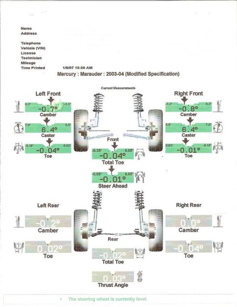 2003 Mercury Marauder - Alignment.