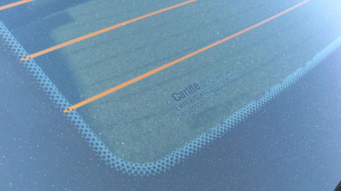 2003 Ford Taurus - Close-up of defroster line and dots