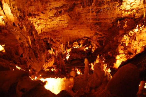 1996 Ford Bronco - A vast cave system displays intricate natural formations created over millennia by mineral deposits.