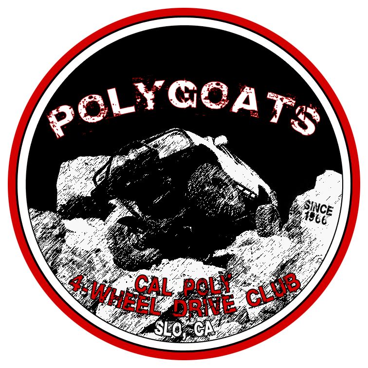 Polygoats 4 Wheel Drive Club logo with off-road vehicle