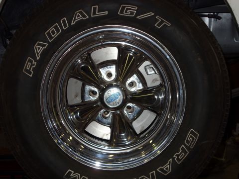 1978 Ford Mustang II - Close-up of a Cragar wheel and Radial G/T tire, likely from a classic car.