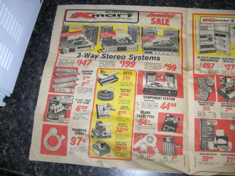 1977 Ford F-250 - This Kmart advertisement showcases various products on sale, including electronics, appliances, and household items.