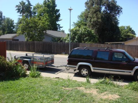 1983 Ford Bronco - we rented this 6X10 U-Haul to get the new golf cart.