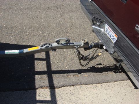 1983 Ford Bronco - here is the hitch i added a lock to protect it over night.